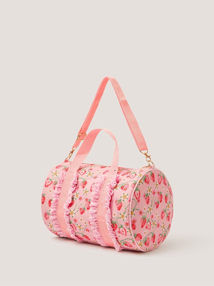 Monsoon Pink Strawberry Gingham Duffle Bag - Image 2 of 4