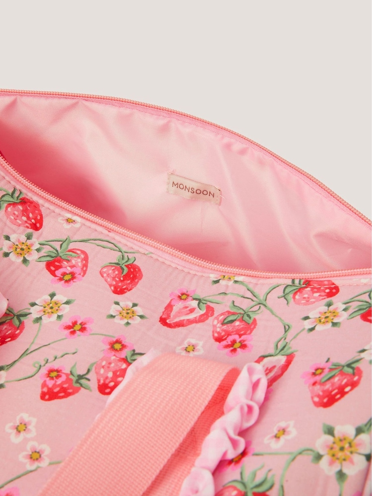 Monsoon Pink Strawberry Gingham Duffle Bag - Image 4 of 4