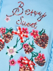 Monsoon Blue Strawberry T-Shirt - Image 3 of 3