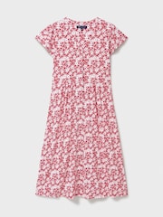 Κόκκινο - Crew Clothing Alyssia Button Through Meadow Floral Jersey Dress - Εικόνα 5 από 5