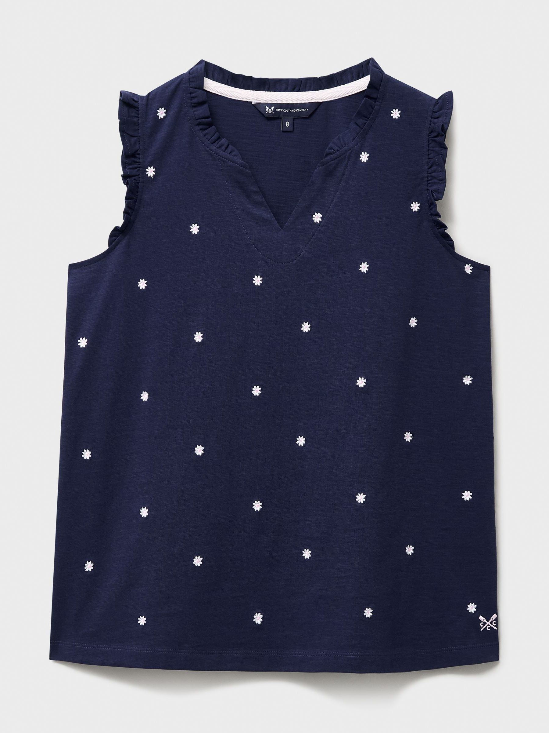 Audire♡Frill smart vest(Navy)S Buy Crew Clothing Blue Frill Cotton Jersey Vest from Next Romania