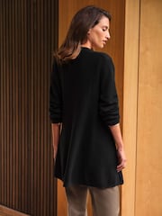 Schwarz - Pure Collection Leichte Swing-Strickjacke aus Kaschmir - Bild 2 von 3