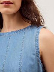 Monsoon Blue Daria Swing Chambray Tank Top - Image 2 of 5