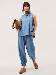 Monsoon Blue Daria Swing Chambray Tank Top - Image 4 of 5