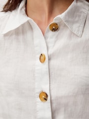 Monsoon Cream Emelia Linen Shirt - Image 2 of 5