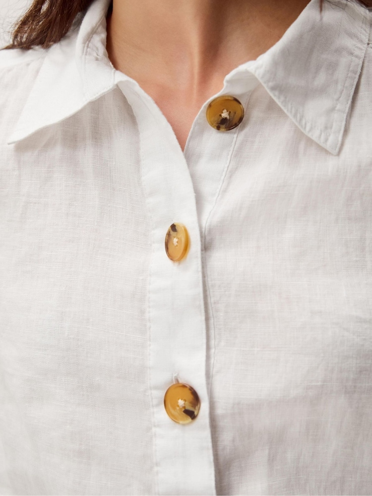Monsoon Cream Emelia Linen Shirt - Image 2 of 5 Monsoon Cream Emelia Linen Shirt - Image 2 of 5