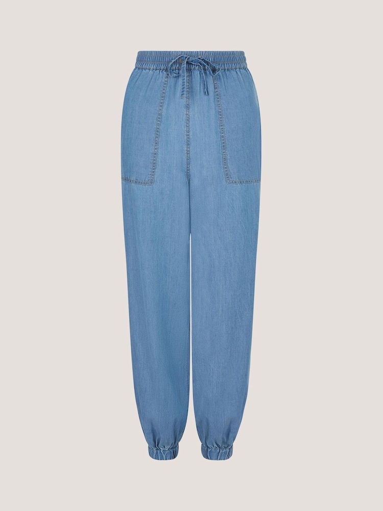 Monsoon Blue Daria Chambray Joggers - Image 6 of 6 Monsoon Blue Daria Chambray Joggers - Image 6 of 6