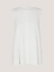 Monsoon White Sammy Swing Linen Blend Tank Top - Image 6 of 6