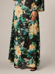 Adrianna Papell One Shldr Printed Satin Gown - Image 5 of 6