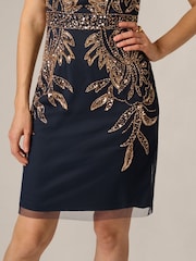 Adrianna Papell Blue Studio Beaded Short Dress - Image 4 of 6
