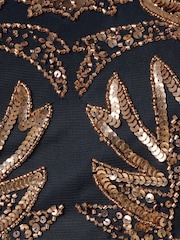 Adrianna Papell Blue Studio Beaded Short Dress - Image 6 of 6