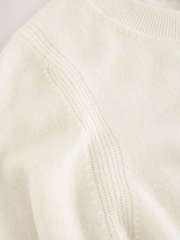 Ecru N. Premium Wool Crew Neck Knit Jumper - Image 3 of 3