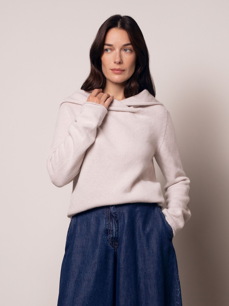 Celtic & Co. Cream Collared Slouch Jumper - Image 1 of 8
