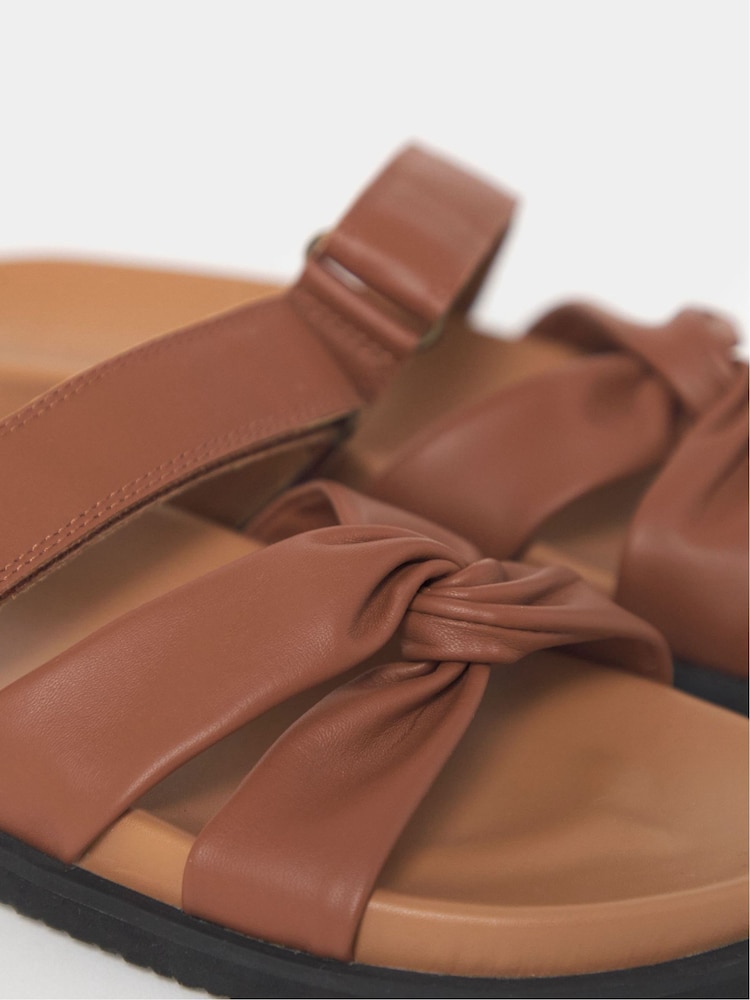 JD Williams Natural Wide Fit Twist Front Footbed Sandals - Image 4 of 4 JD Williams Natural Wide Fit Twist Front Footbed Sandals - Image 4 of 4