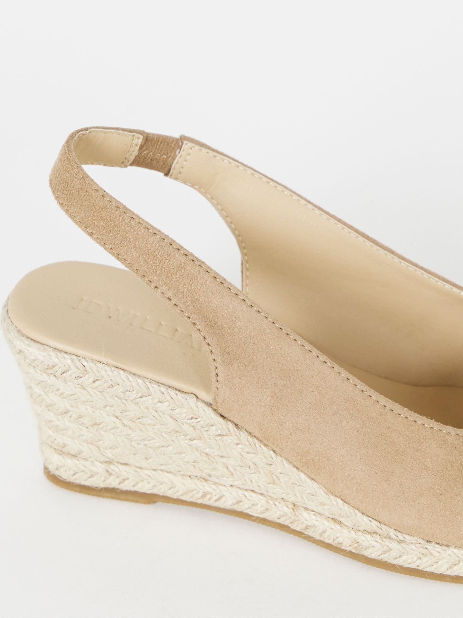 Buy JD Williams Nude Wide Fit Peep Toe Slingback Espadrille Wedges