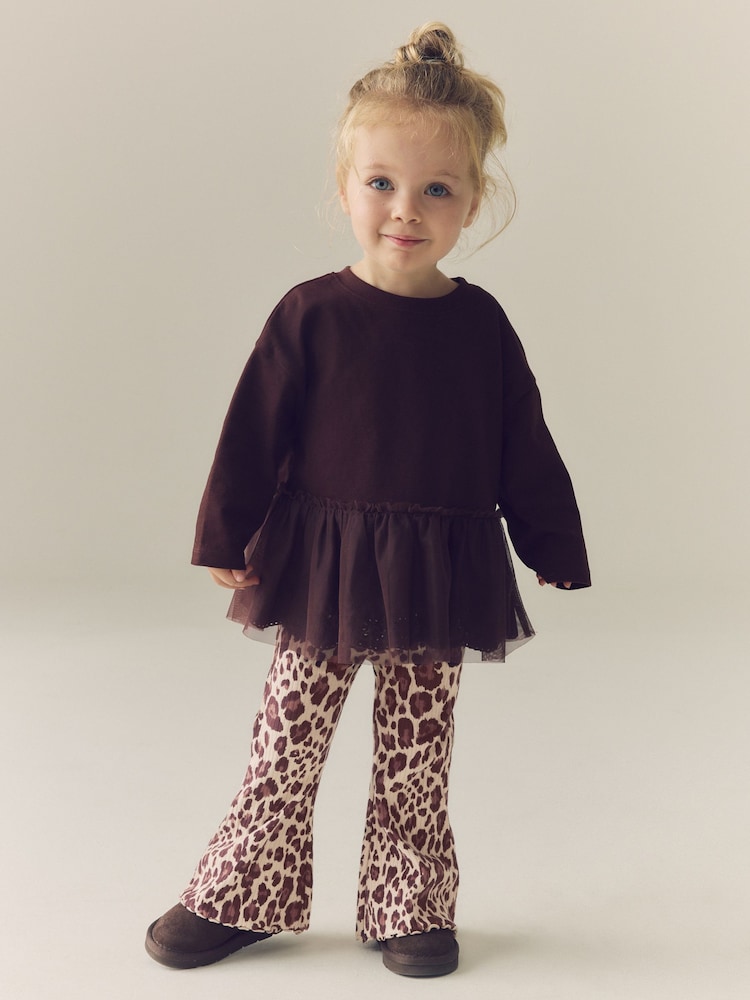 Leopardo - Leggings acampanados de canalé (3 meses-7 años) - Imagen 2 de 7