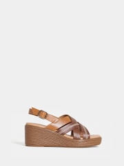 Natur - JD Williams Criss Cross Stitch Detail Wedge Sandals - Bild 3 von 4