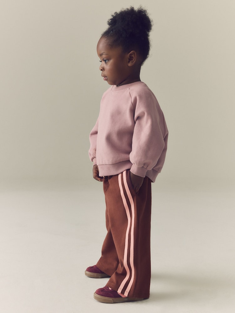 Marron chocolat - Pantalons Ample à Rayure latérales (3mois-7ans) - Image 2 de 8