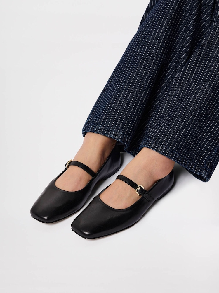Whistles Black Mary Jane Ballet Pumps - Image 1 of 4 Whistles Black Mary Jane Ballet Pumps - Image 1 of 4