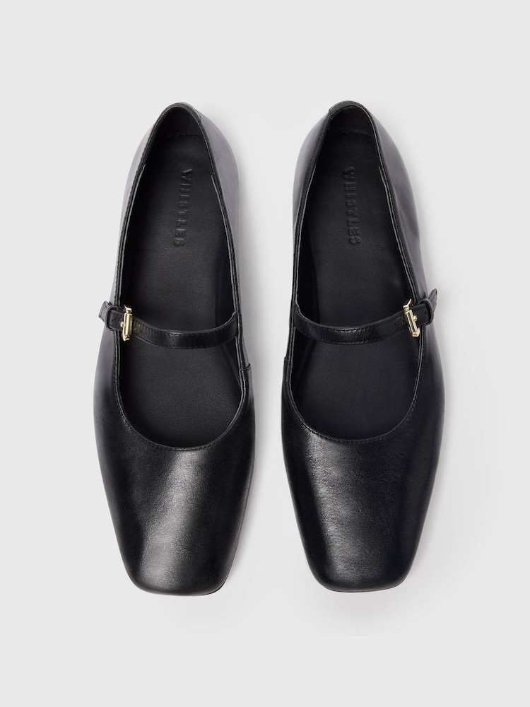 Whistles Black Mary Jane Ballet Pumps - Image 4 of 4 Whistles Black Mary Jane Ballet Pumps - Image 4 of 4