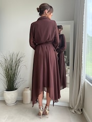 Style Cheat Hanky Hem Belted Shirt Dress - Imagen 2 de 4