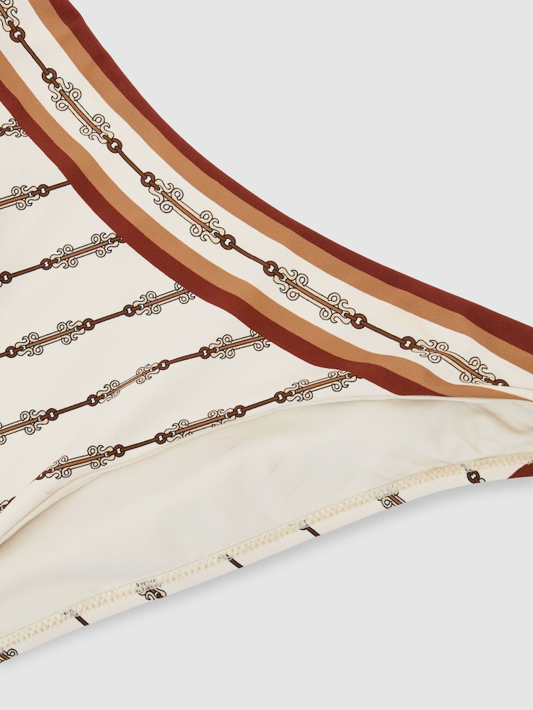 Reiss Ivory Johannah Chain-Print Fixed-Side Bikini Bottoms - Image 6 of 6