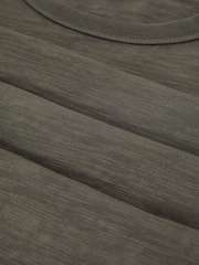 Reiss Khaki Green Huxley Cotton Slub Relaxed-Fit T-Shirt - Image 6 of 6