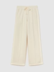 Reiss Ivory Bella Petite Premium Interlock Wide-Leg Joggers - Image 2 of 9