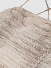 Reiss Neutral Eloise Snake-Print Midi Beach Dress - Image 7 of 7