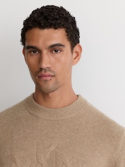 Kamielis - Reiss Rosedale 100% Cashmere Cable Knit-Detail Jumper - Attēls 4 no 8