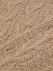 Kamielis - Reiss Rosedale 100% Cashmere Cable Knit-Detail Jumper - Attēls 8 no 8