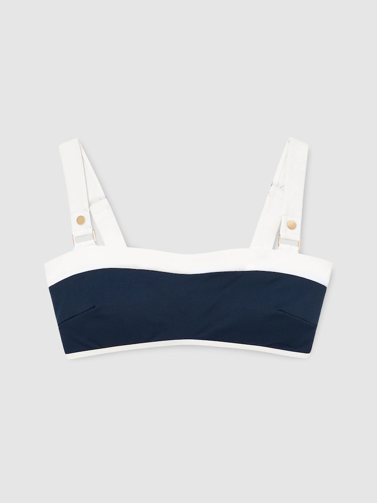 Reiss Bronte Bikini-Oberteil mit Struktur und Blockfarben - Bild 2 von 5 Reiss Bronte Bikini-Oberteil mit Struktur und Blockfarben - Bild 2 von 5