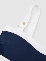 Reiss Bronte Bikini-Oberteil mit Struktur und Blockfarben - Bild 5 von 5