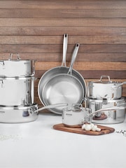 Tramontina 3 Piece Silver Grano Tri-Ply Stainless Steel Saucepan Set - Image 2 of 5