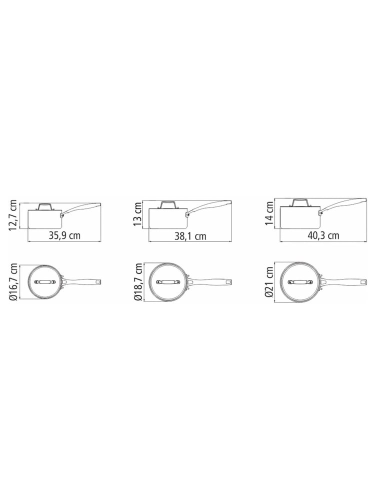 Tramontina 3 Piece Silver Grano Tri-Ply Stainless Steel Saucepan Set - Image 5 of 5 Tramontina 3 Piece Silver Grano Tri-Ply Stainless Steel Saucepan Set - Image 5 of 5