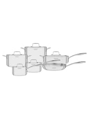 Tramontina 6 Piece Silver Grano 3-Ply Stainless Steel Cookware Set - Image 1 of 6