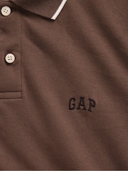 Gap Brown Logo Pique Polo Shirt - Image 4 of 4