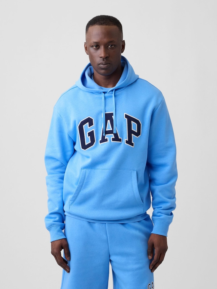 Hemelsblauw - Gap - Relaxte hoodie met logo - Afbeelding 1 van 6