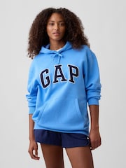 Hemelsblauw - Gap - Relaxte hoodie met logo - Afbeelding 3 van 6