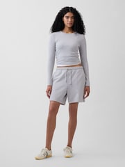 Gap Grey Heavyweight French Terry Sweat Shorts - Image 5 of 6