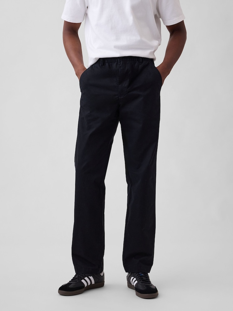 Gap Black Easy Relaxed Chinos - Image 1 of 6 Gap Black Easy Relaxed Chinos - Image 1 of 6