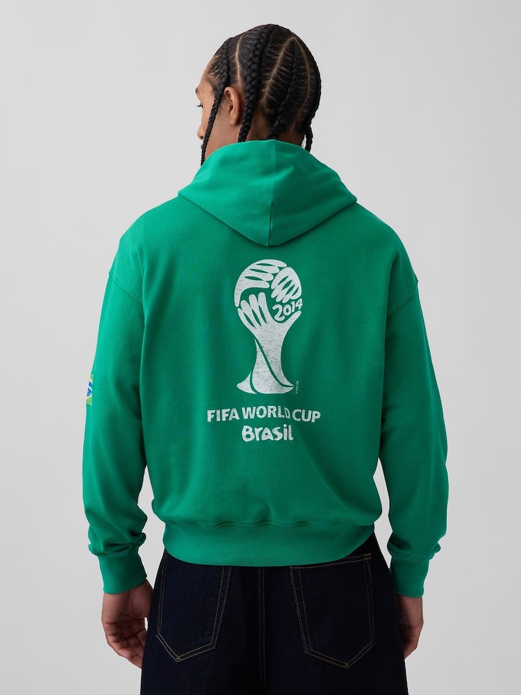 Gap Green Brazil FIFA WORLD CUP™ Vintage Soft Oversized Hoodie - Image 2 of 4