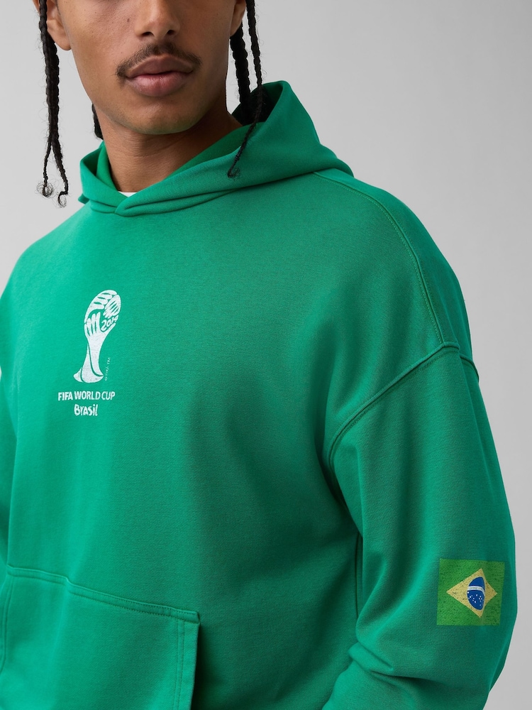 Gap Green Brazil FIFA WORLD CUP™ Vintage Soft Oversized Hoodie - Image 4 of 4