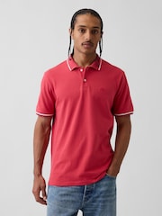 Gap Red Logo Pique Polo Shirt - Image 1 of 4