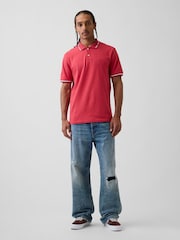 Gap Red Logo Pique Polo Shirt - Image 3 of 4