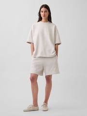 Gap Beige Heavyweight French Terry Sweat Shorts - Image 5 of 6