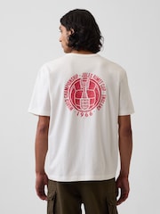 Gap White England FIFA WORLD CUP™ Relaxed Graphic Short Sleeve T-Shirt - Image 2 of 4