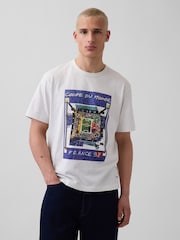 Gap White France FIFA WORLD CUP™ Relaxed Graphic Short Sleeve T-Shirt - Image 1 of 5