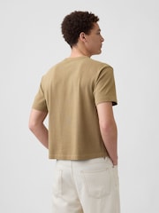 Gap Tan Brown Heavyweight Boxy Short Sleeve T-Shirt - Image 2 of 4