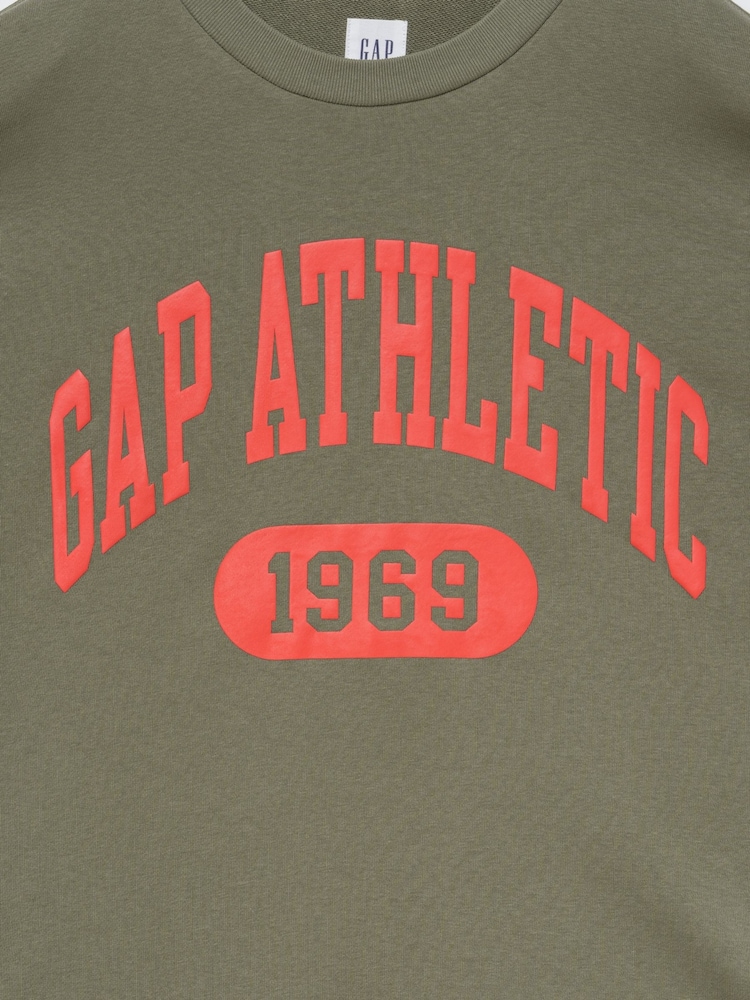 Gap Green Relaxed French Terry Graphic Short Sleeve T-Shirt - Image 2 of 2 Gap Green Relaxed French Terry Graphic Short Sleeve T-Shirt - Image 2 of 2